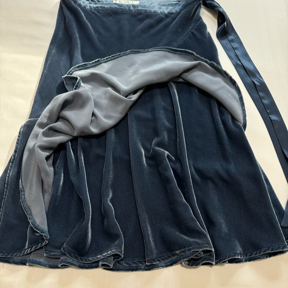 Vintage Nougat London Silk Blend Velvet Asym Ruffle Skirt Whimsigoth S - Picture 10 of 17